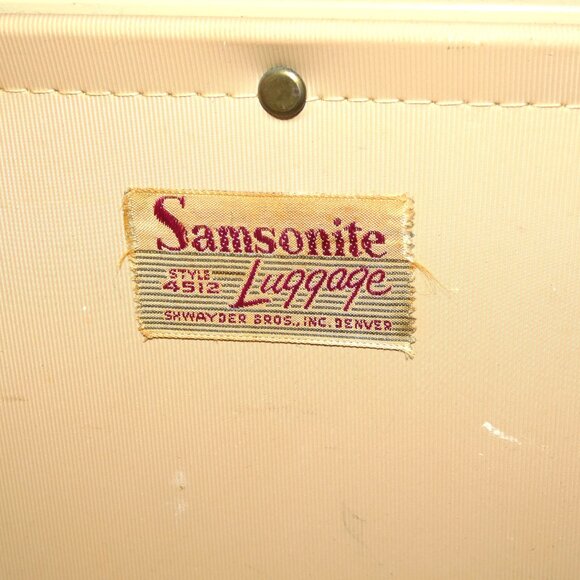 Vintage Samsonite Tan Marble Hard Side Train Case Style 4512 - Picture 10 of 11